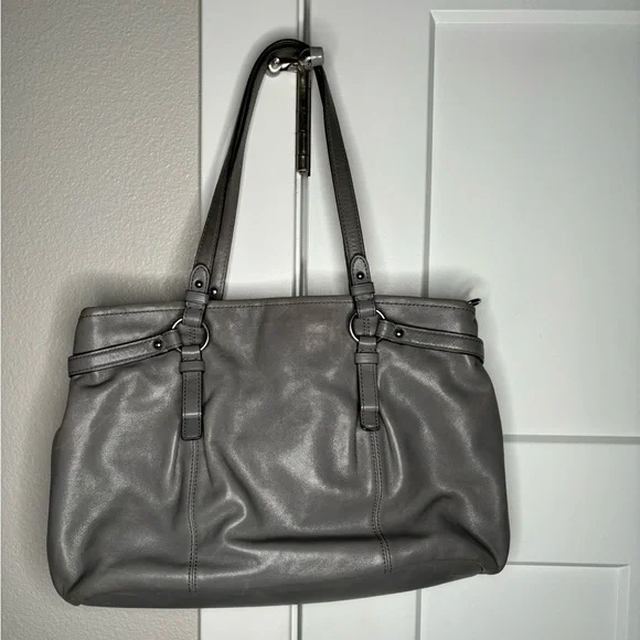 Coach Madison Gray Leather Bag - Picture 4 of 5